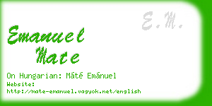 emanuel mate business card